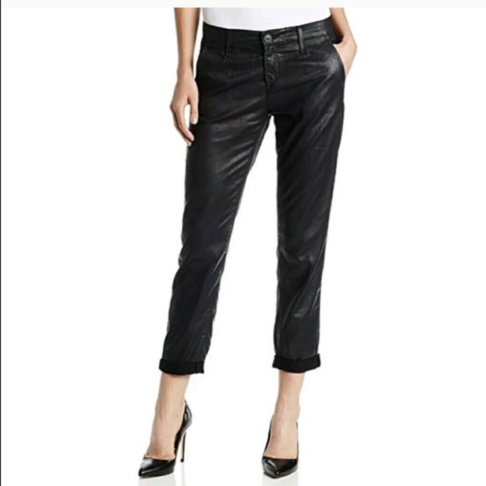 AG Adriano Goldschmied The Tristan Tailored Trouser Size 28 Black Coated